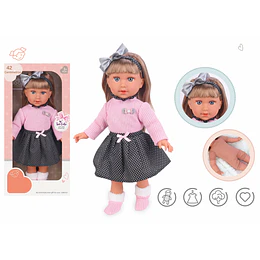 Retiro Express - Muñeca De Apego Sofy Kidscool 40cm Suave Rosada Niños 3+