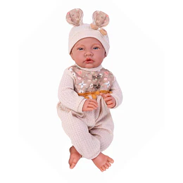 Retiro Express - Muñeca Bebé Realista Kidscool 40cm 12 Sonidos de Apego Beige