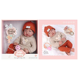 Retiro Express - Muñeca Niño Bebé Realista Kidscool 40cm 12 Sonidos de Apego