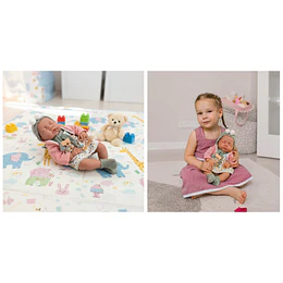 Retiro Express - Muñeca Bebé Realista Kidscool 40cm 12 Sonidos de Apego Rosado