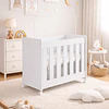 Mini Cuna Bebé Colecho 4 en 1 Blanca con Colchón