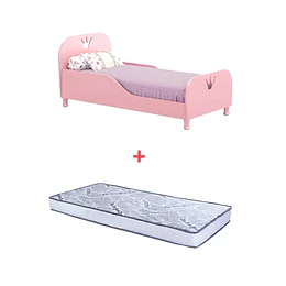 Mini Cama Transición Princesa Rosada+ Colchon Cama Baby Box 150x70