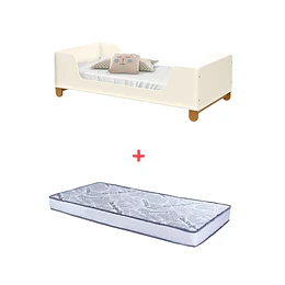 Mini Cama Zupi Beige + Colchon Cama Baby Box 150x70