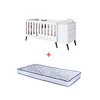Cuna Con Cajonera Encanto Blanco+Colchon Cuna Baby Box 130x60
