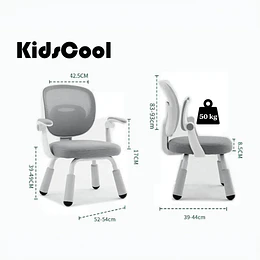 Silla Escritorio Ergonomica Infantil Gris