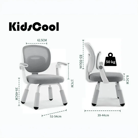Silla Escritorio Ergonomica Infantil Gris