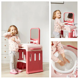 Retiro Express - Lavamanos Infantil Montessori Kidscool - Estación de Aseo y Autonomía Rosado