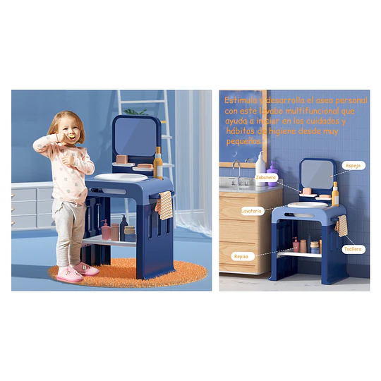 Retiro Express - Lavamanos Infantil Montessori Kidscool - Estación de Aseo y Autonomía Azul