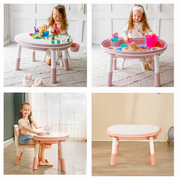Retiro Express - Mesa Escritorio Infantil Kidscool Rosado con Silla y Altura Regulable