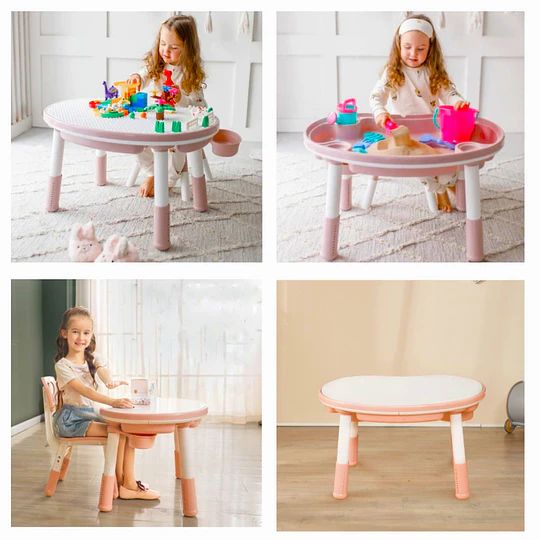 Retiro Express - Mesa Escritorio Infantil Kidscool Rosado con Silla y Altura Regulable