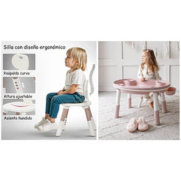 Retiro Express - Mesa Escritorio Infantil Kidscool Rosado con Silla y Altura Regulable