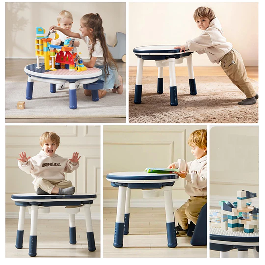 Retiro Express - Mesa Escritorio Infantil Kidscool Azul con Silla y Altura Regulable