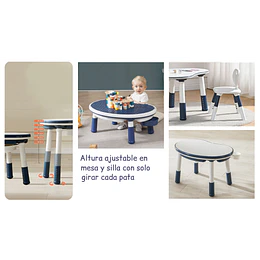 Retiro Express - Mesa Escritorio Infantil Kidscool Azul con Silla y Altura Regulable