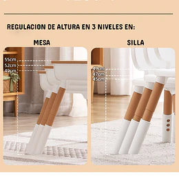 Retiro Express - Mesa con silla School Blanco Caramelo