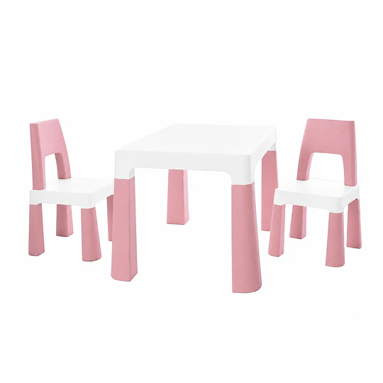 Set Mesa Infantil Kidscool con 2 Sillas y Cajones Rosado 