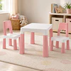 Set Mesa Infantil Kidscool con 2 Sillas y Cajones Rosado 