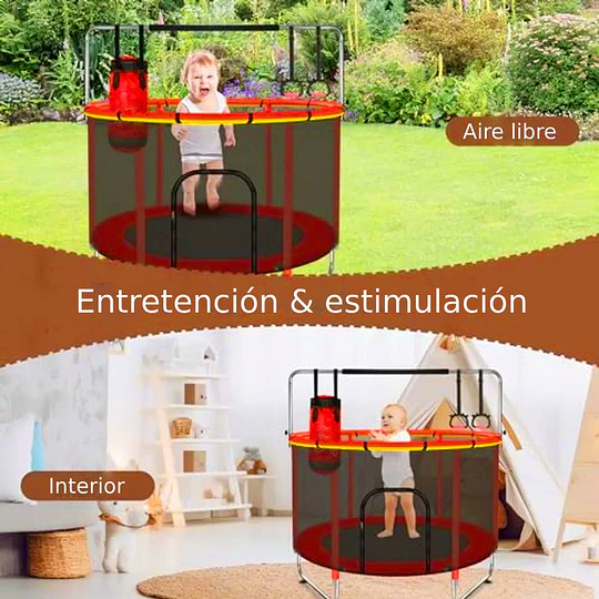Retiro Express - Cama Elástica Divertida de 4,5 pies Roja