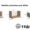 Cuna Blanca Miel 3 Funciones Affet 