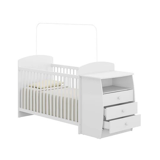Cuna con Cómoda Mudador Bambini Blanco