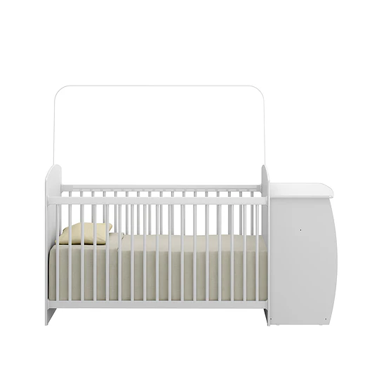 Cuna con Cómoda Mudador Bambini Blanco
