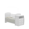 Cuna con Cómoda Mudador Bambini Blanco