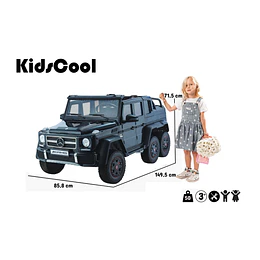 Mercedes G63 6X6 6 Motores con Licencia 12V Negro