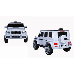  Auto a Batería Jeep G63 Con Licencia Mercedes 12V Blanco
