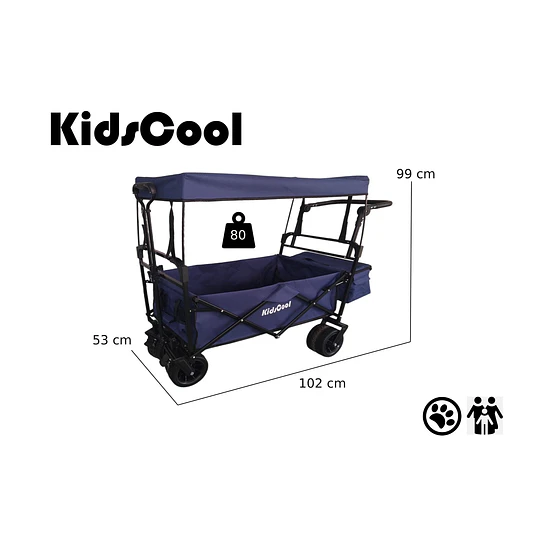 Carro Wagon Plegable Azul