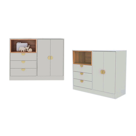 Comoda 2 Puertas y 3 Cajones Cariño Arena 