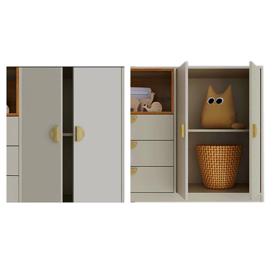 Comoda 2 Puertas y 3 Cajones Cariño Arena 