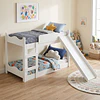 Camarote Infantil de Transición Montessori Kidscool MDP Blanco con Resbalín