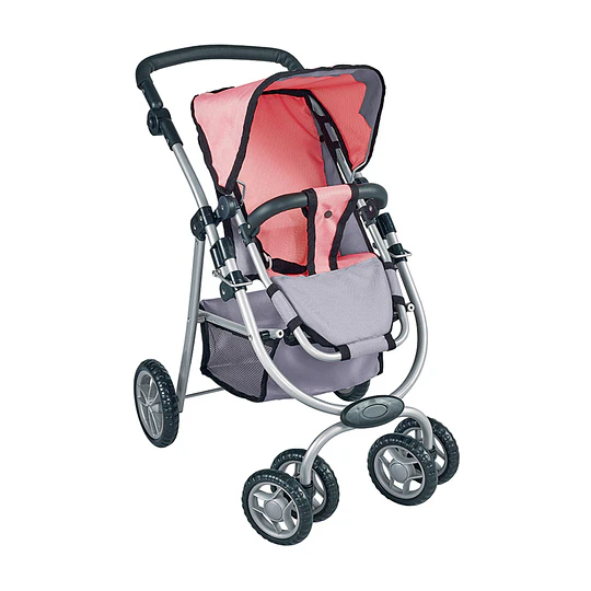 Coche de Muñeca 3 en 1 Kidscool Rosado con Manillar Ajustable