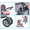 Coche de Muñeca 3 en 1 Kidscool Rosado con Manillar Ajustable