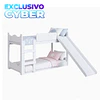 Camarote Infantil de Transición Montessori Kidscool MDP Blanco con Resbalín