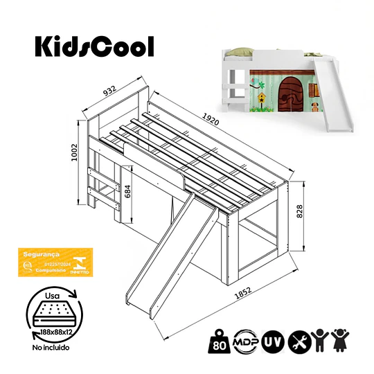 Cama infantil Funny club Amore 