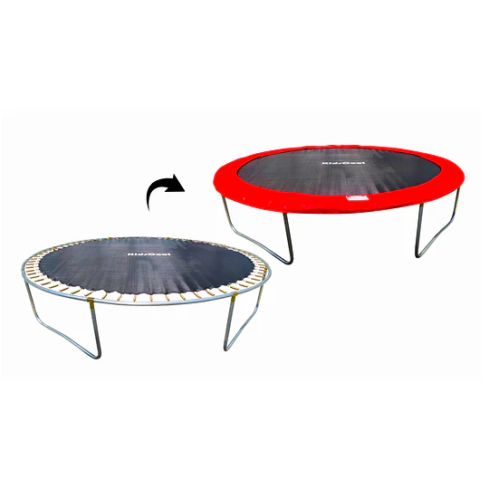 Cama Elastica Roja 12 Pies con Escalera