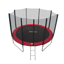 Cama Elastica Roja 12 Pies con Escalera