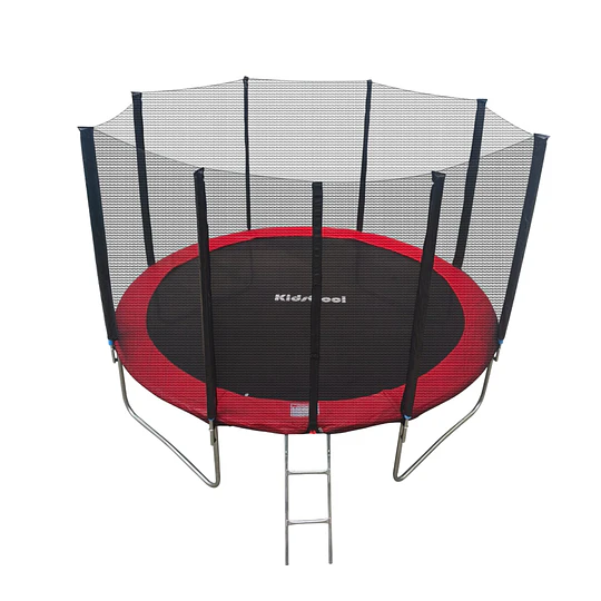 Cama Elastica Roja 12 Pies con Escalera