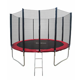 Cama Elastica Roja 12 Pies con Escalera