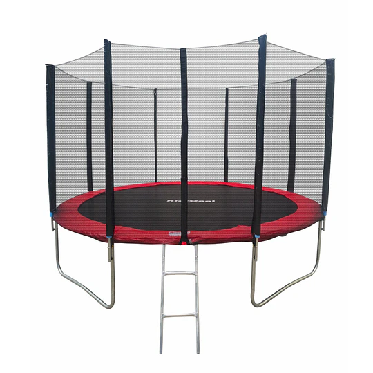 Cama Elastica Roja 12 Pies con Escalera