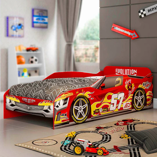 Cama Infantil Evolution Car 1 Plaza