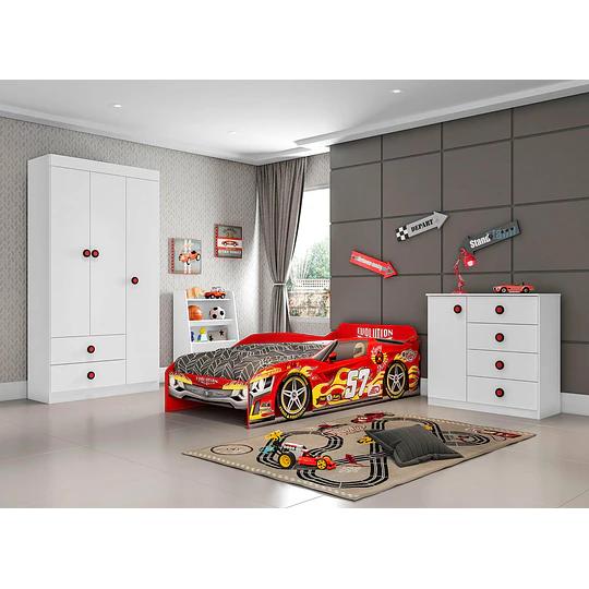 Cama Infantil Evolution Car 1 Plaza