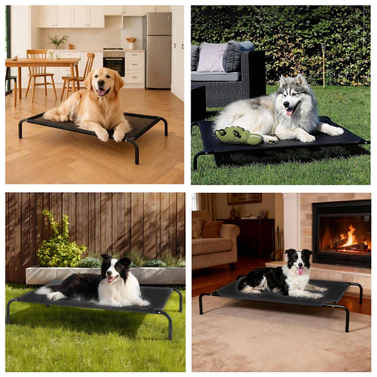 Cama Elevada Perros Grandes PetsCool Talla L Soporta 40kg