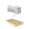 Cuna con Mudador Bambini Celeste+Colchon Cuna Baby Box 130x60