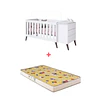 Cuna Con Cajonera Encanto Blanco+Colchon Cuna Baby Box 130x60