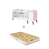 Cuna Con Cajonera Encanto Rosada+Colchon Cuna Baby Box 130x60