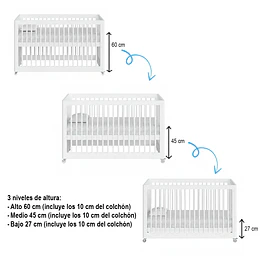 Retiro/Despacho Express - Cuna Bebé Multifuncional Antirreflujo Colecho 3 en 1 Lion Blanca - PRODUCTO ARMADO DESPACHO SOLO RM