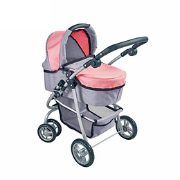 Retiro Express - Coche de Muñeca 3 en 1 Kidscool Rosado con Manillar Ajustable