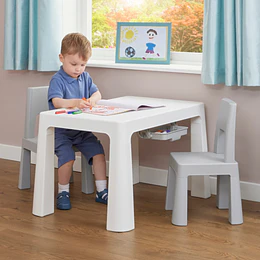 Set Mesa de juegos play club blanca