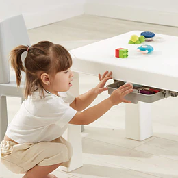 Set Mesa de juegos play club blanca